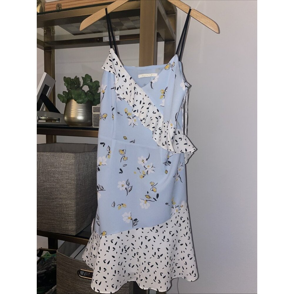 Very Cute Cooper & Ella Flower Print Ruffle Spaghetti Strap Dress Size Small